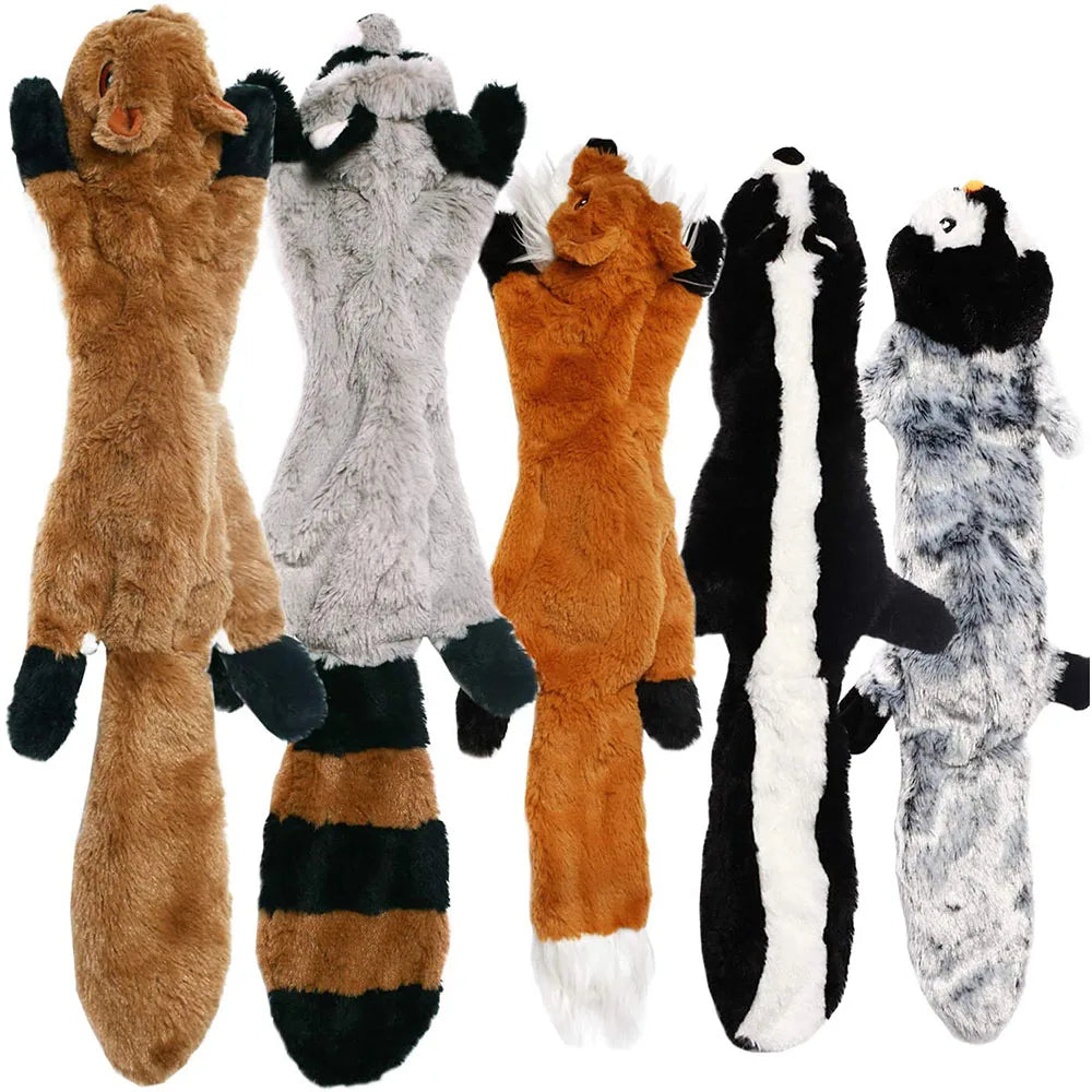 Stuffingless Plush Squeaky Dog Toy