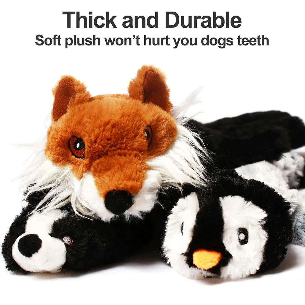 Stuffingless Plush Squeaky Dog Toy