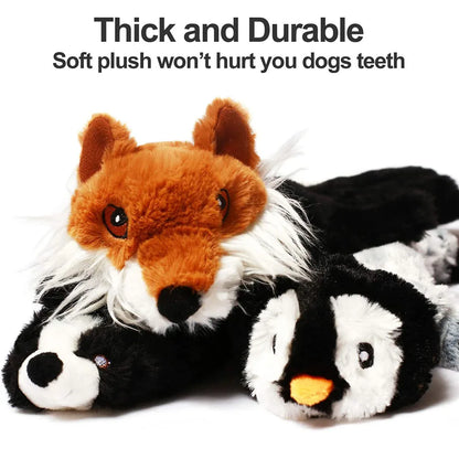 Stuffingless Plush Squeaky Dog Toy